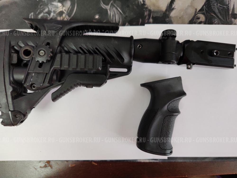 Телескопический складной приклад FAB defense для СВД, Тигр, TG3 c подщечником 