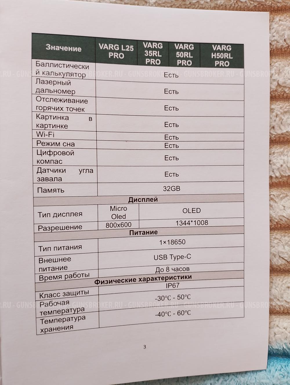 Тепловизионный прицел varg L25RL PRO 