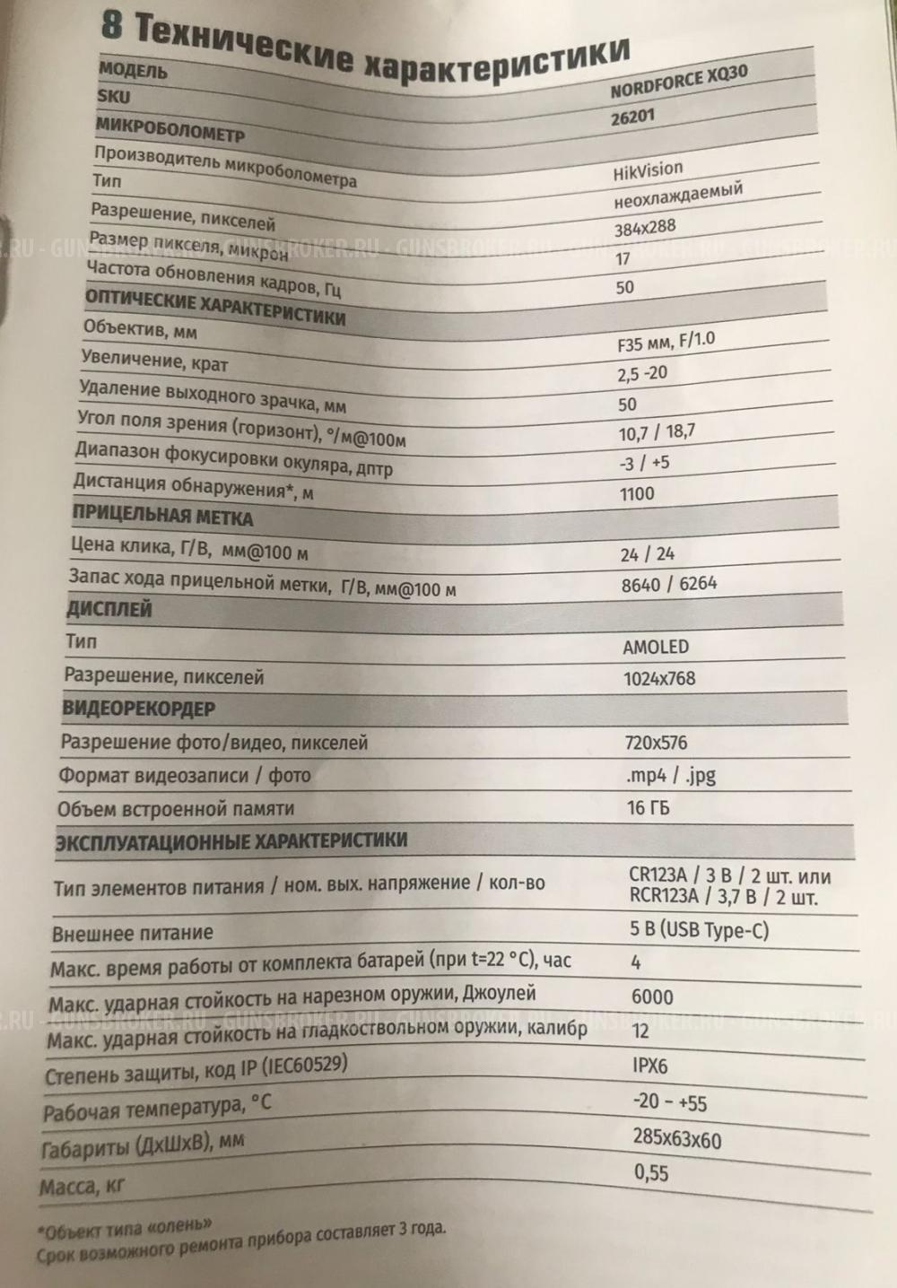 Тепловизионный прицел Yukon Nordforce XQ30