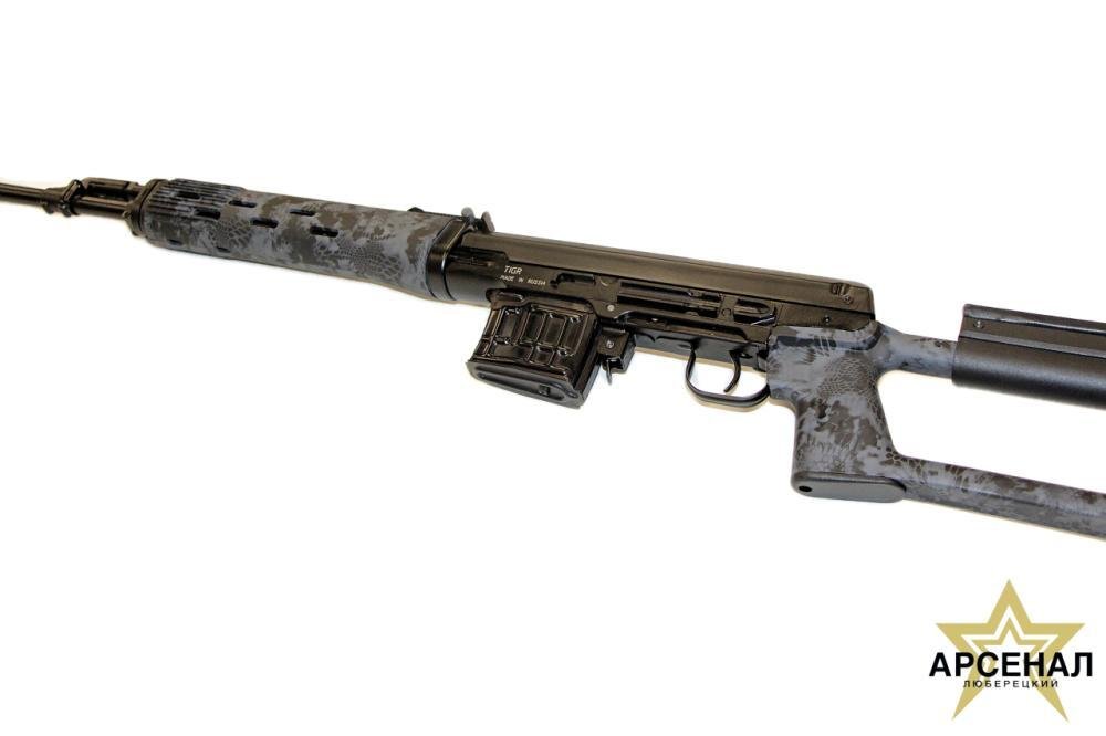 Тигр-01, кал. 7,62х54, камуфляж, КРИПТЕК черн, 530мм
