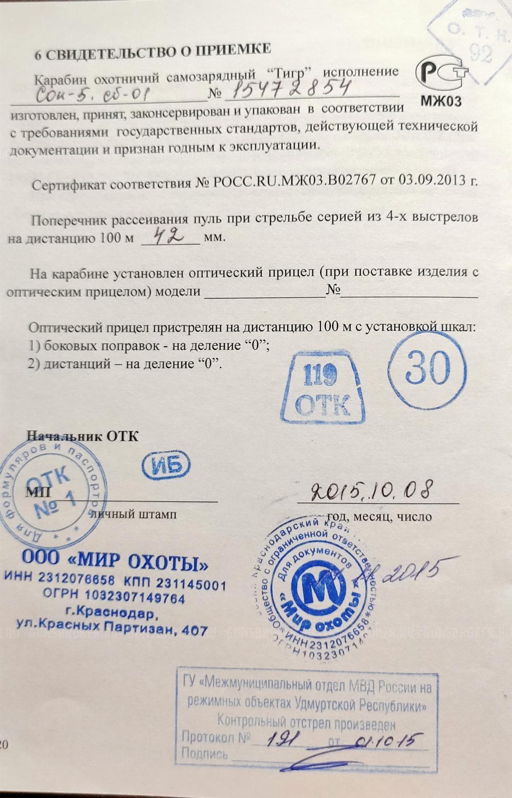 Тигр 7,62х54R (полный тюнинг)