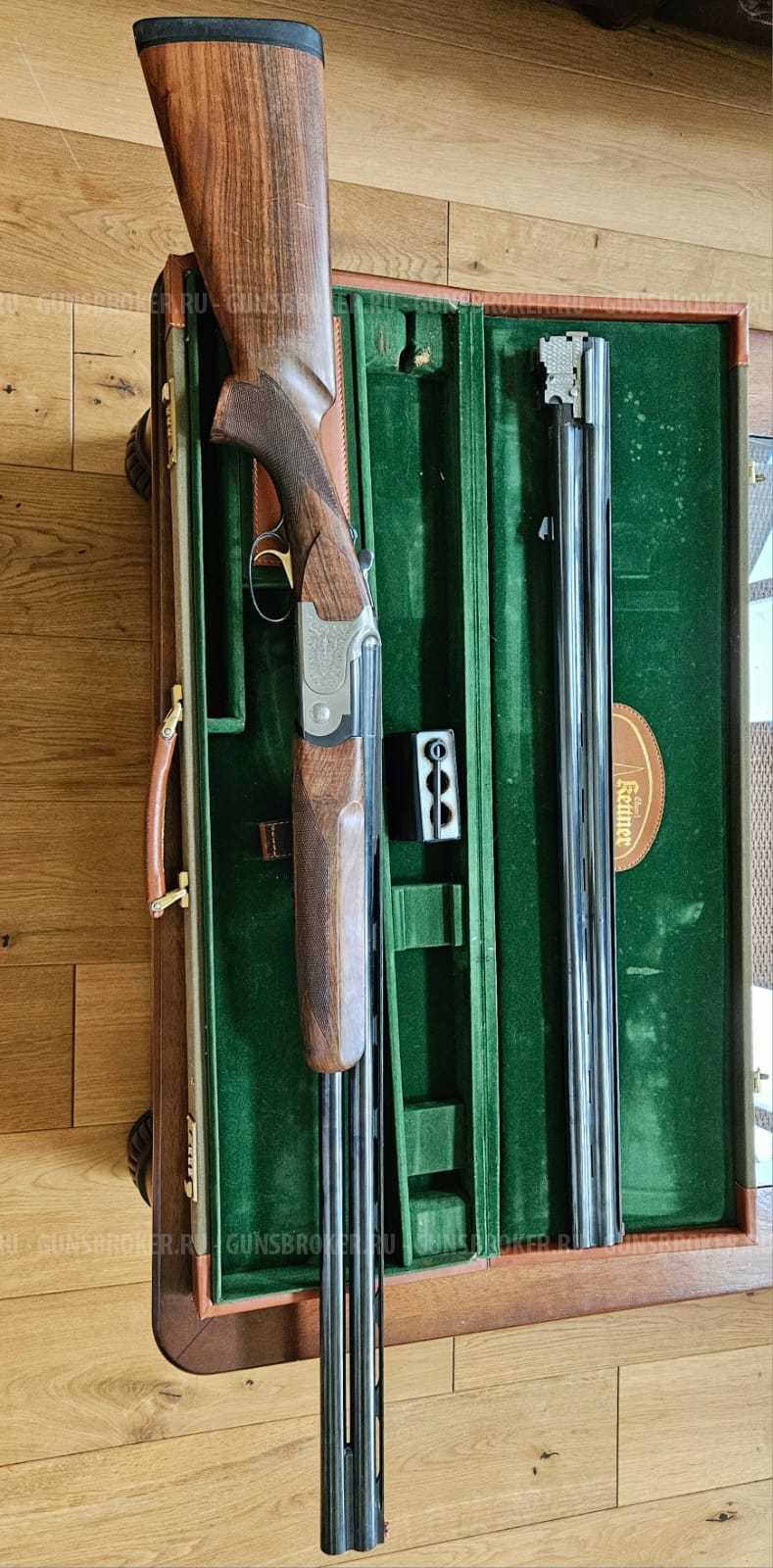 Универсальное испанское ружьё 12 кали⁰бра для охоты и стендовой стрельбы со съемными чоками и дополнительным стволом