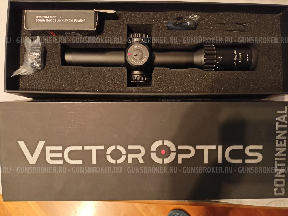 Vector Optics Continental 1-6x28 FFP ED Zero Stop 34мм