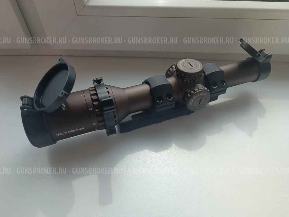 Vector optics continental FDE, VET-BTR, заводской комплект с кольцами, +кронштейн моноблок