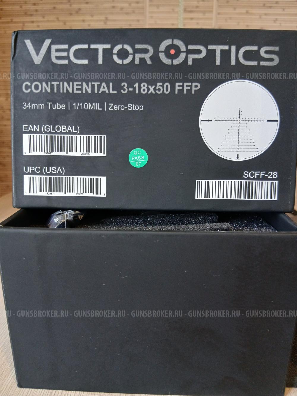 Vector Optics Continental x6 3-18x50 FFP VCT-34 SCFF-28