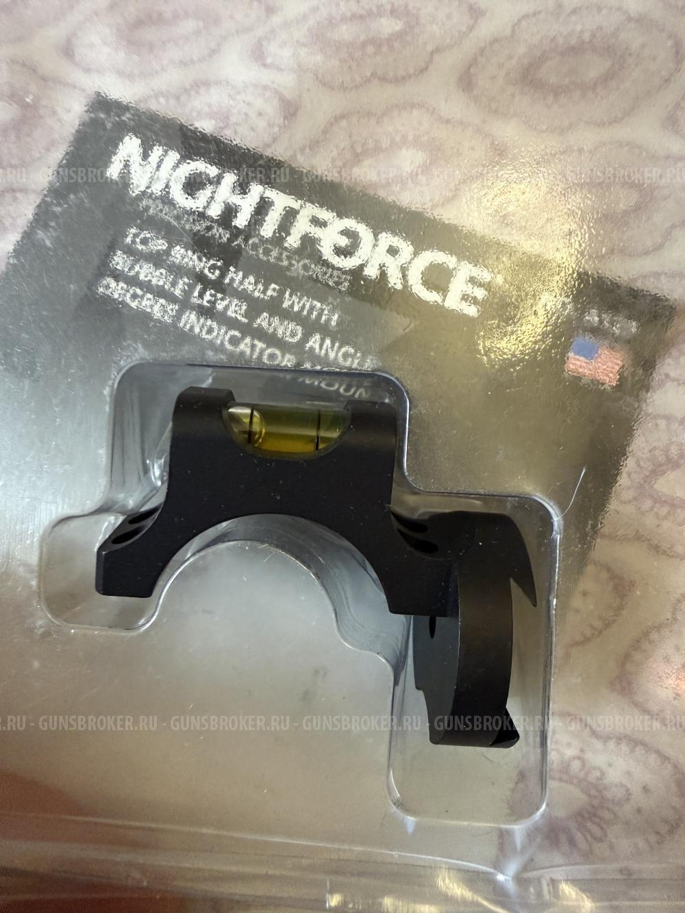 Верхнее полукольцо Nightforce 30 мм c уровнем и креплением для угломера, 4 винта