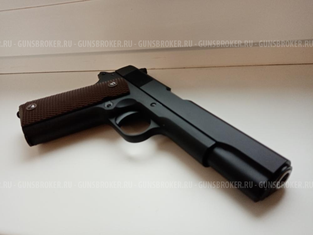 WE Colt 1911a1 greengas, blowback, airsoft gun + 2 магазина