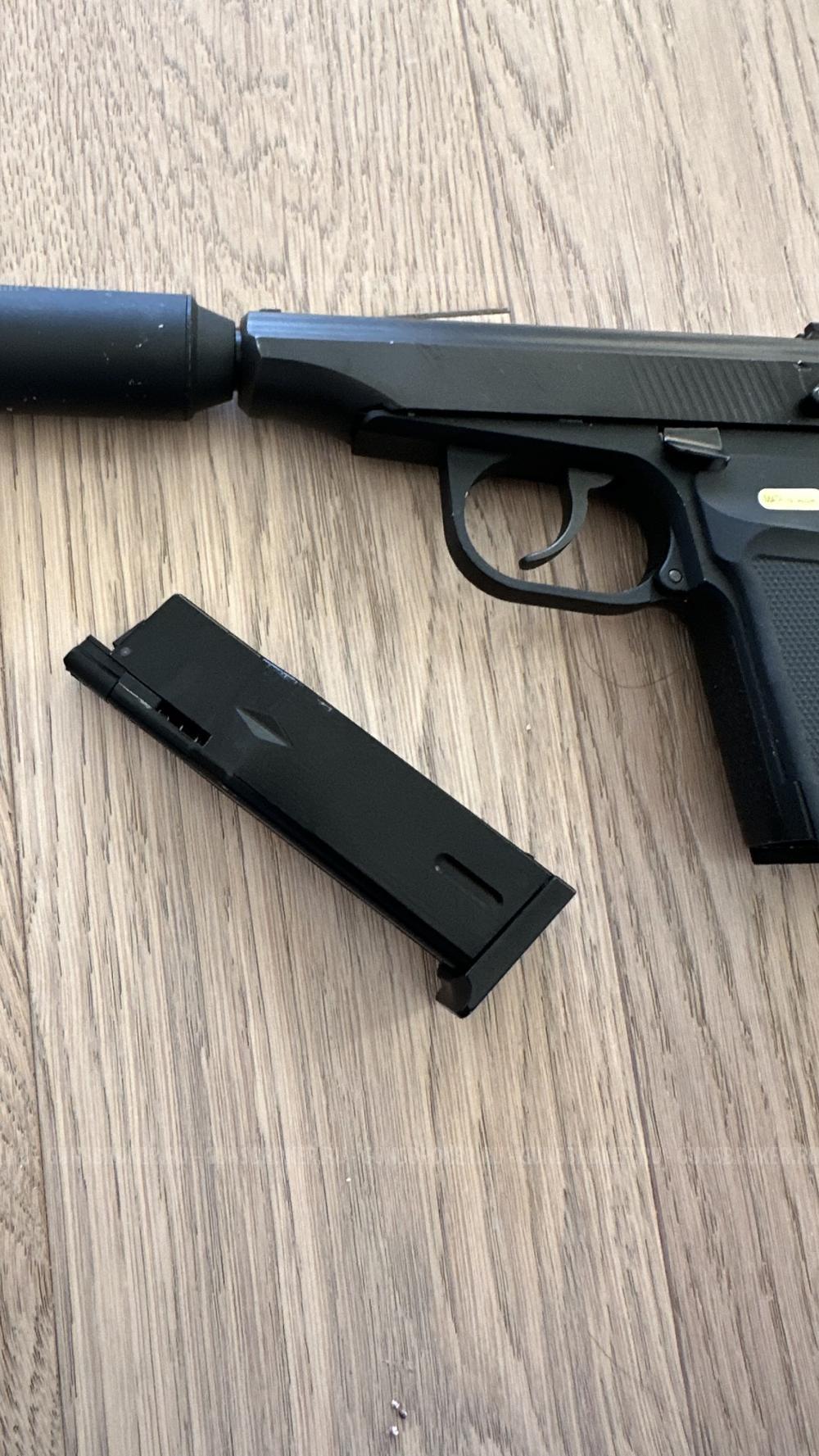 WE Makarov 654K Black, с глушителем (WE-MA001-BK)