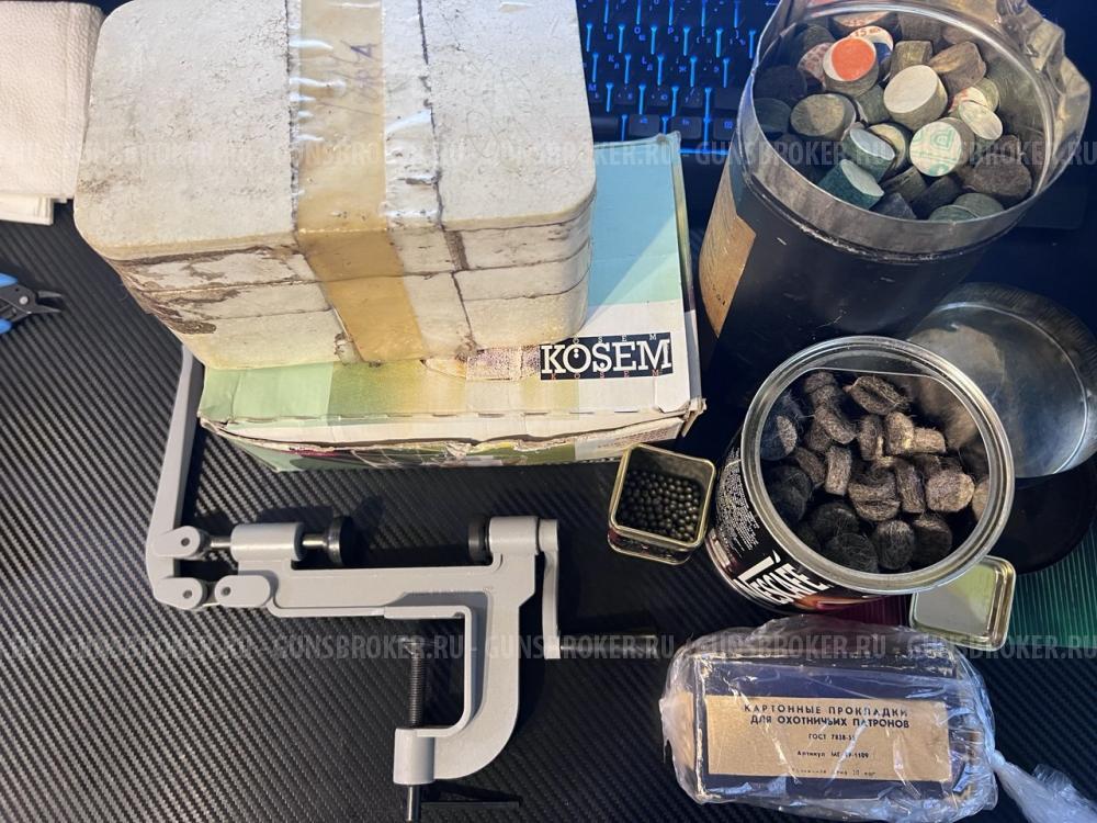 Закрутка 12 калибра, гильзы, пыжи, прокладки