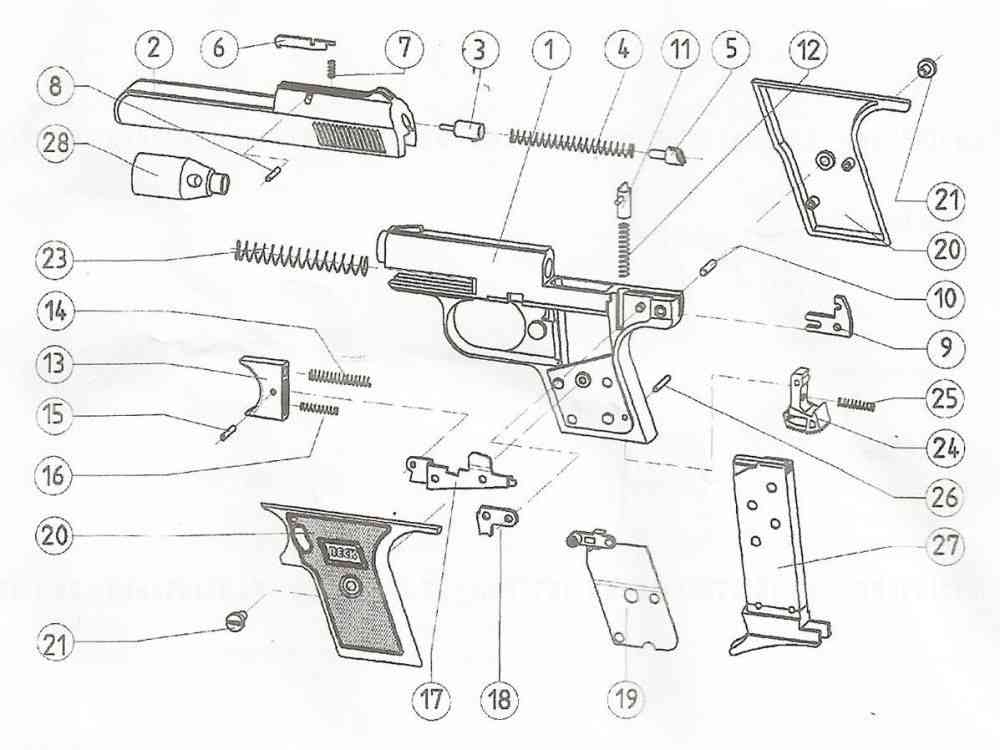 Запчасть для газового пистолета Reck Perfecta Mod. FBI 8000, 8 мм