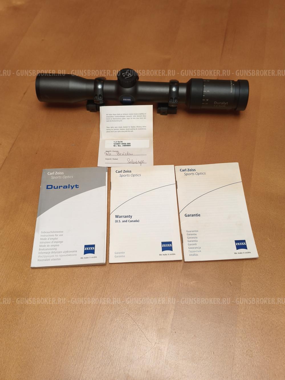 Zeiss Duralyt 1.2-5x36 на кольцах Sako Optilock