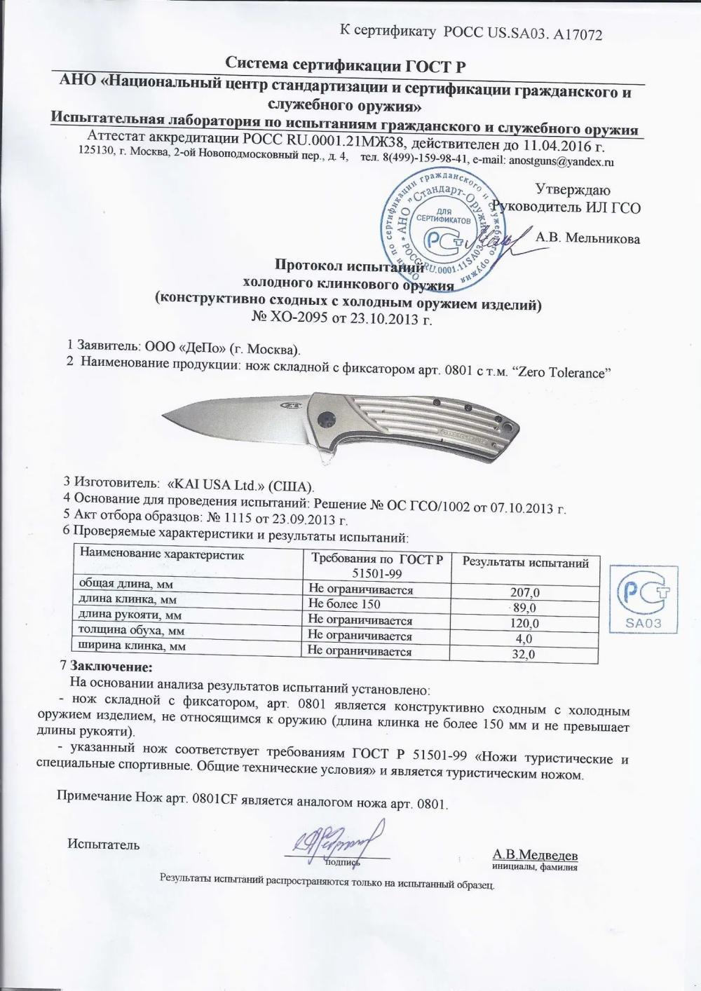 Zero Tolerance 0801 Elmax
